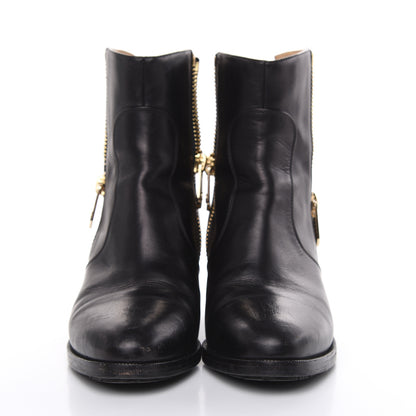 Chanel Calfskin Double Zip Short Boots 36.5 Black 2 of 14