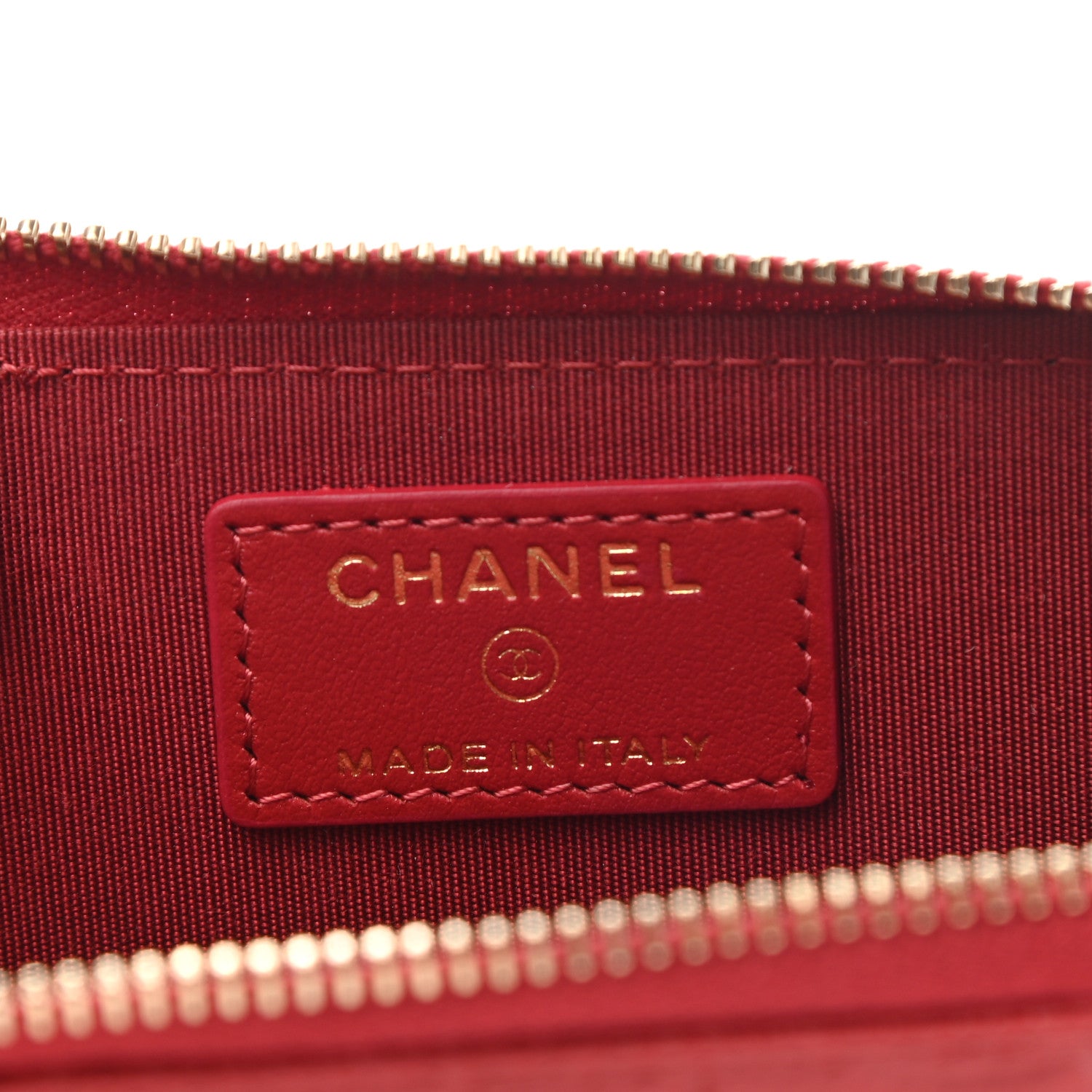 Chanel Caviar Camellia Embossed Key Holder Case Red 6 of 8