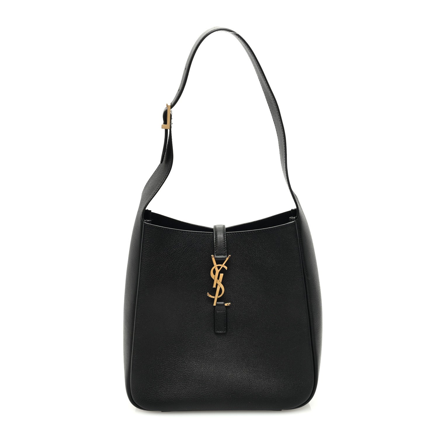 Saint Laurent Grained Calfskin Small Le 5 A 7 Soft Hobo Black 1 of 10