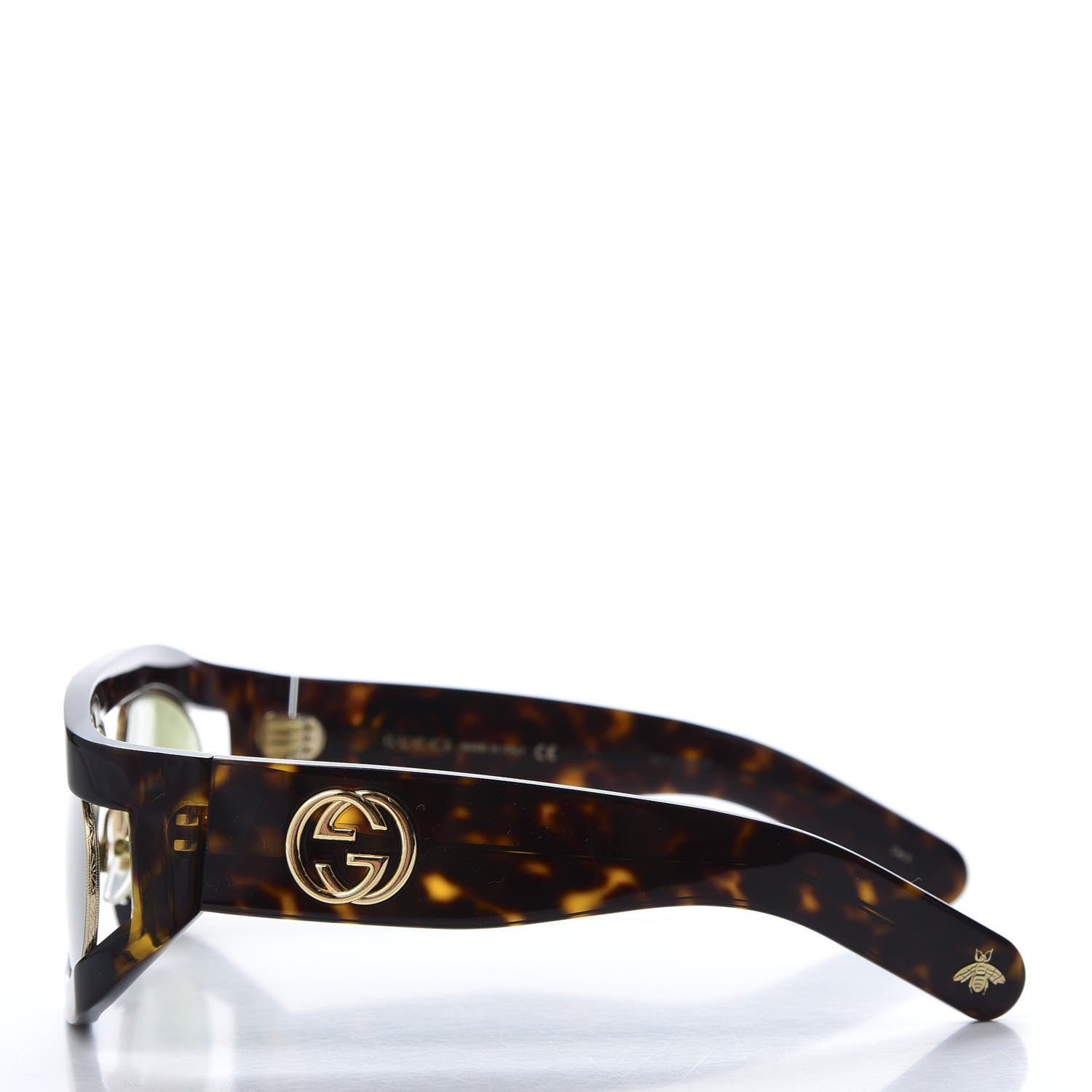 Gucci Oval Sunglasses GG0233S Tortoiseshell Gold 3 of 7