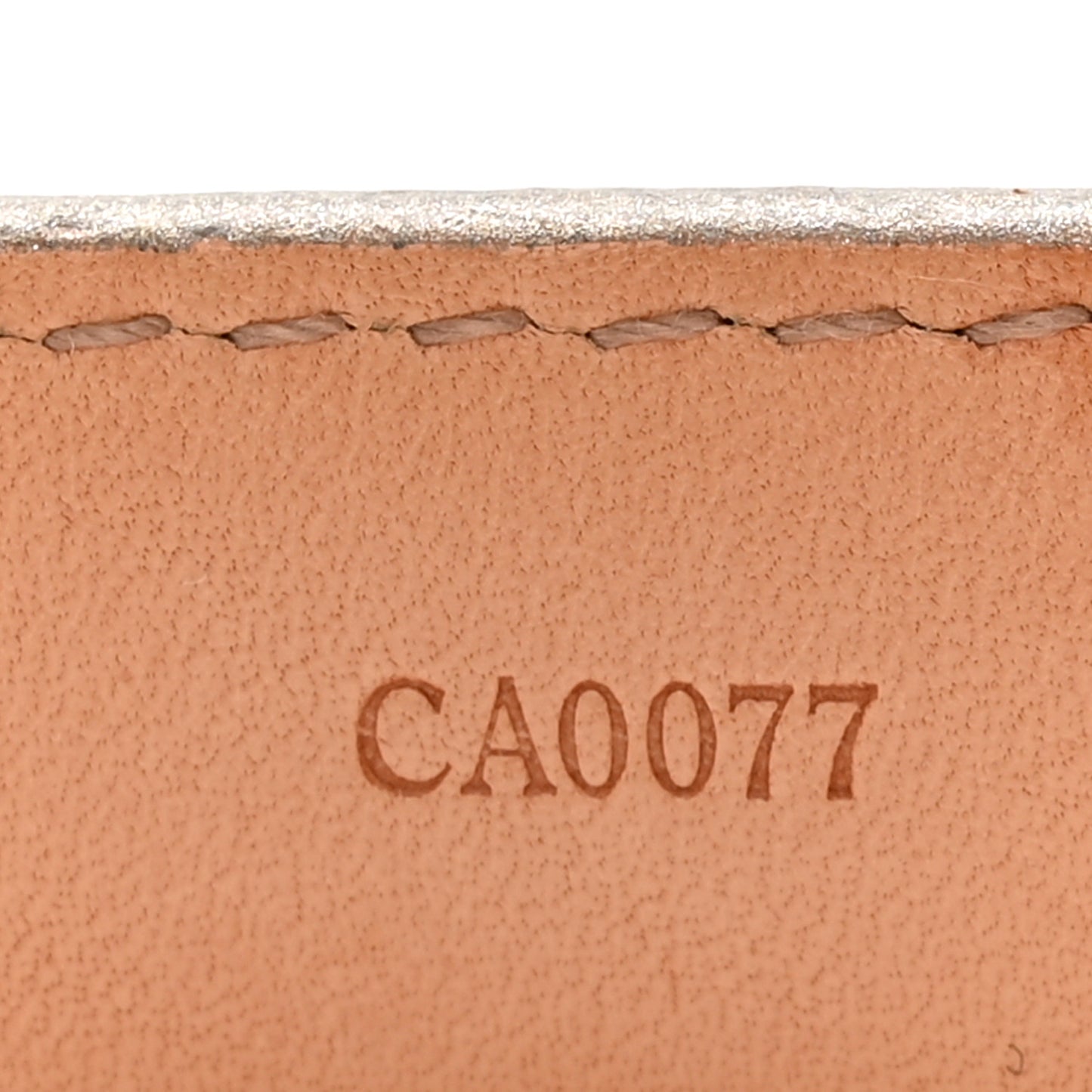 Metallic Calfskin Signature LV Initiales Belt 80 32 SIlver