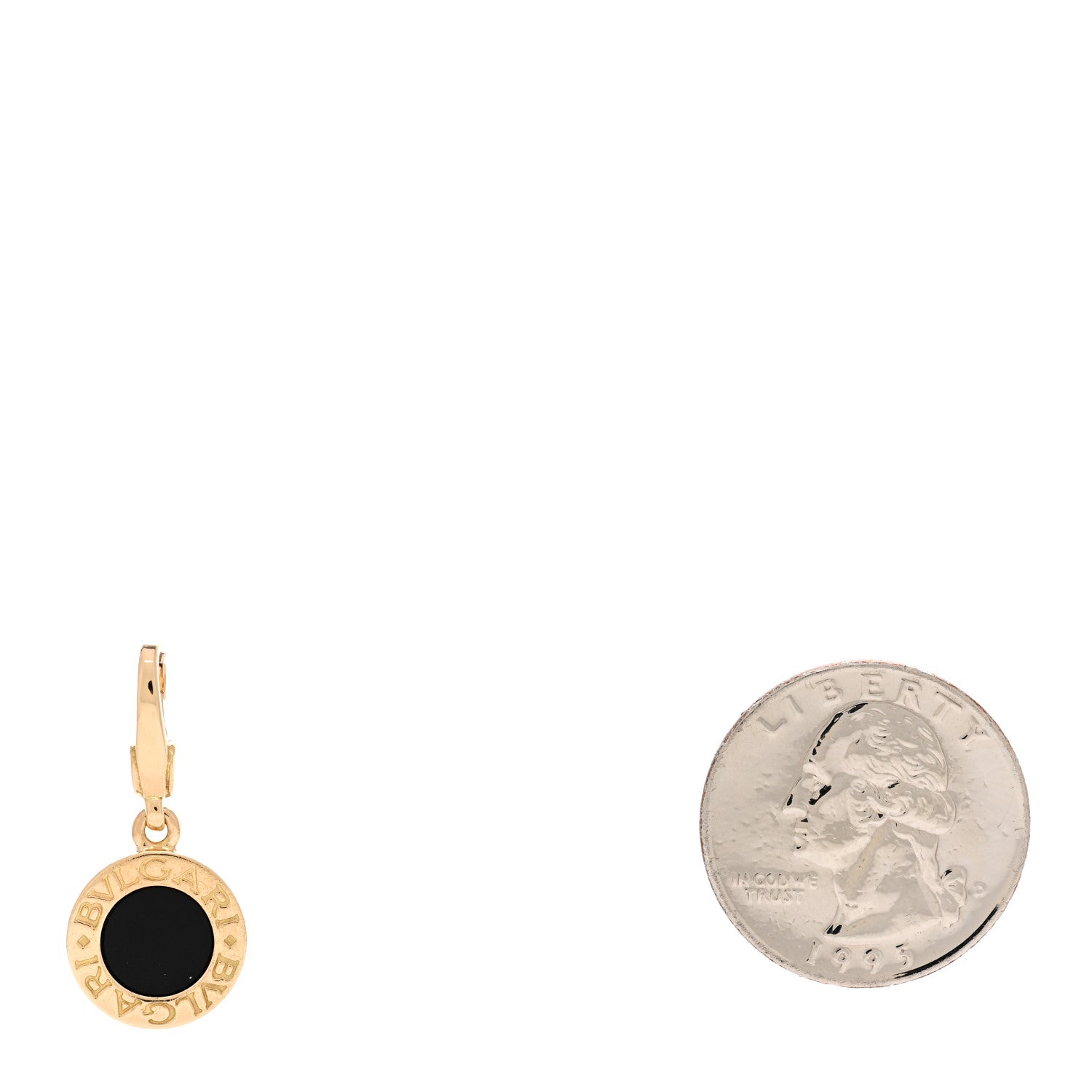 Bulgari 18K Yellow Gold Black Onyx BVLGARI BVLGARI Charm Pendant 2 of 3