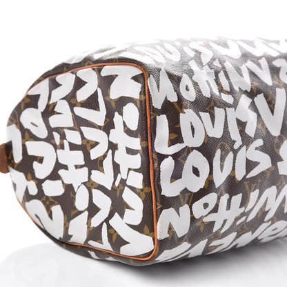 Louis Vuitton Monogram Graffiti Speedy 30 Silver 5 of 9