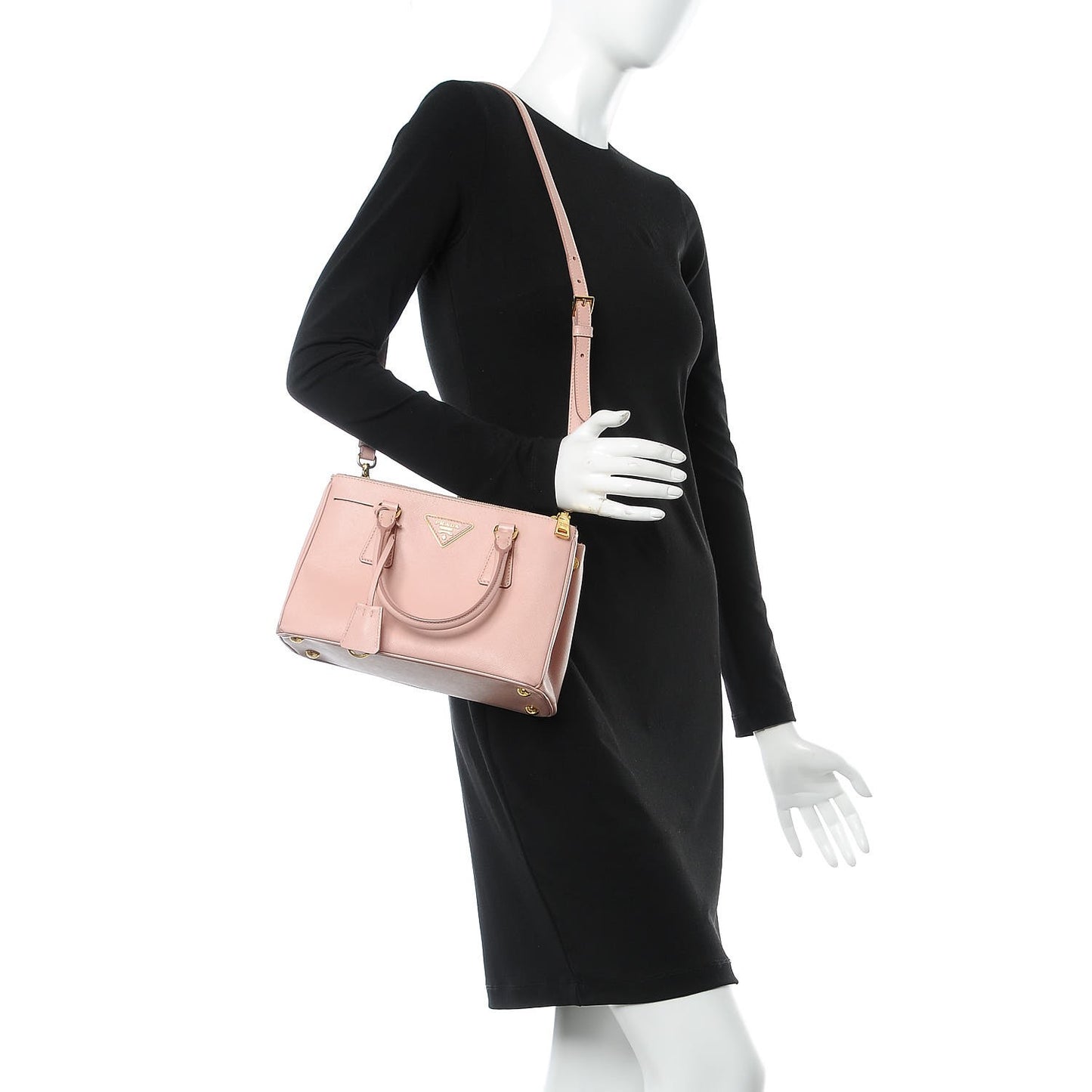 Saffiano Mini Galleria Double Zip Tote Orchidea