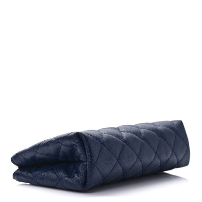 Chanel Caviar Quilted Cosmetic Case Navy 4 of 9