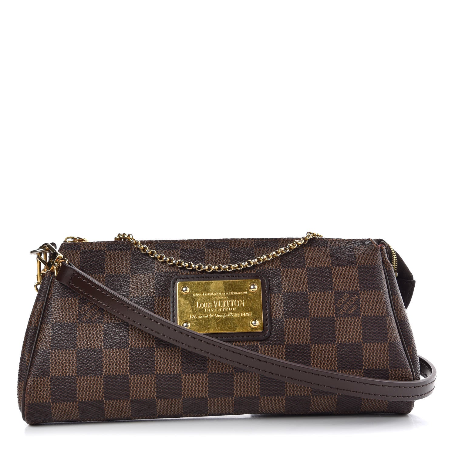 Louis Vuitton Damier Ebene Eva Clutch 1 of 9