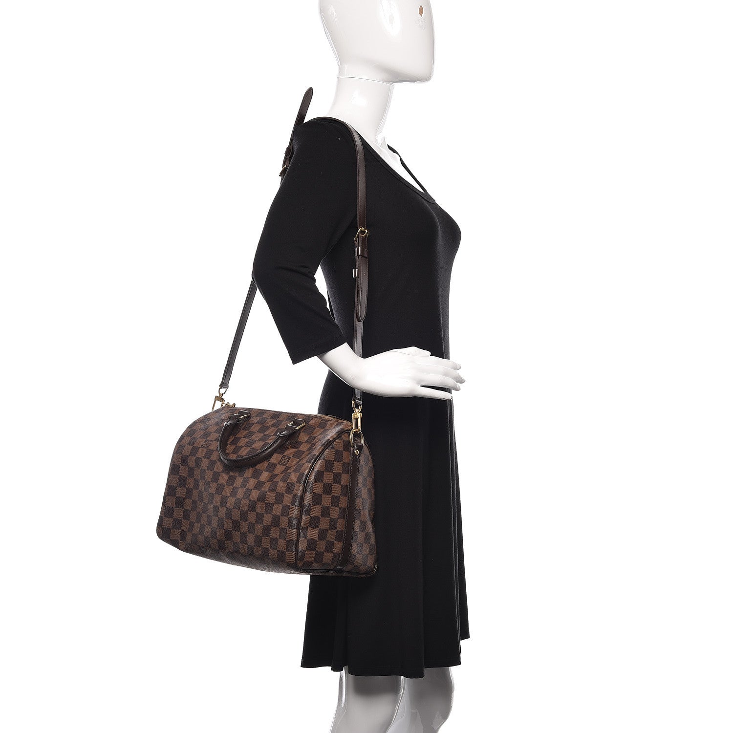 Louis Vuitton Damier Ebene Speedy Bandouliere 30 3 of 12