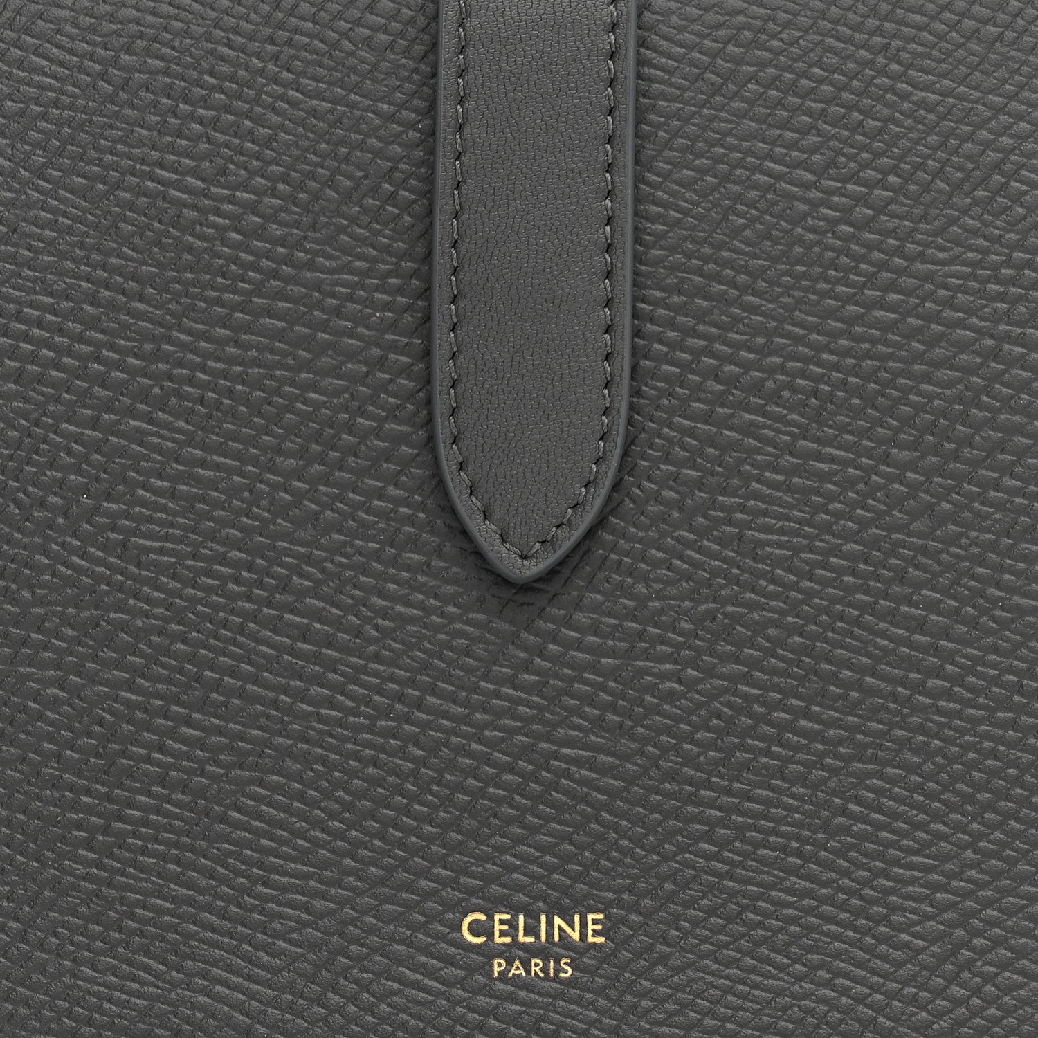 Celine Grained Calfskin Large Multifunction Strap Wallet Medium Grey 8 of 8