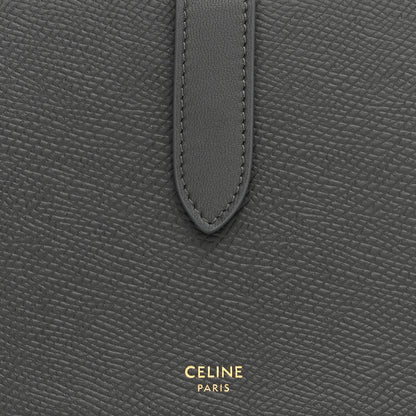 Celine Grained Calfskin Large Multifunction Strap Wallet Medium Grey 8 of 8