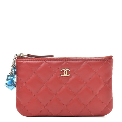 Chanel Lambskin Quilted Small Casino Cosmetic Case Red 1 of 8
