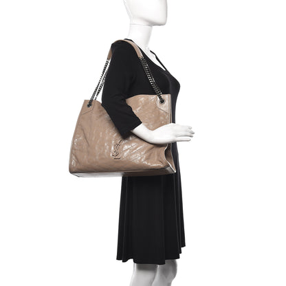 Saint Laurent Crinkled Calfskin Matelasse Monogram Niki Shoulder Bag Light Taupe 2 of 13