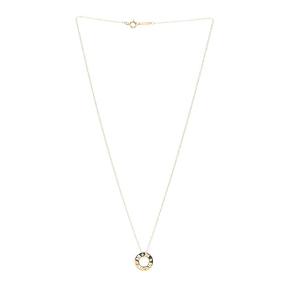 Tiffany 18K Yellow Gold Diamond Atlas Pierced Pendant Necklace 3 of 5
