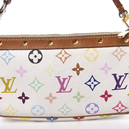 Louis Vuitton Monogram Multicolor Pochette Accessories White 10 of 13