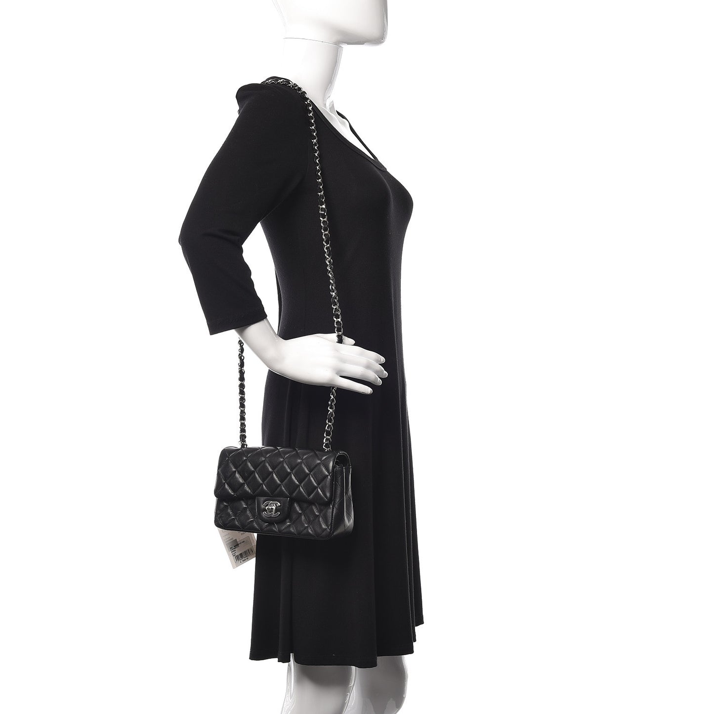 Lambskin Quilted Mini Rectangular Flap So Black