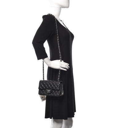 Chanel Lambskin Quilted Mini Rectangular Flap So Black 2 of 9