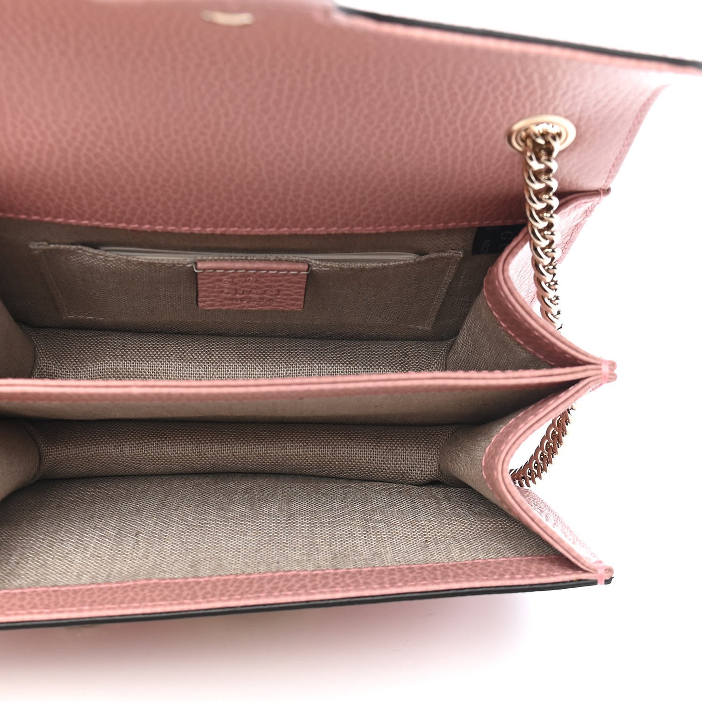 Dollar Calfskin Small Interlocking G Shoulder Bag Soft Pink