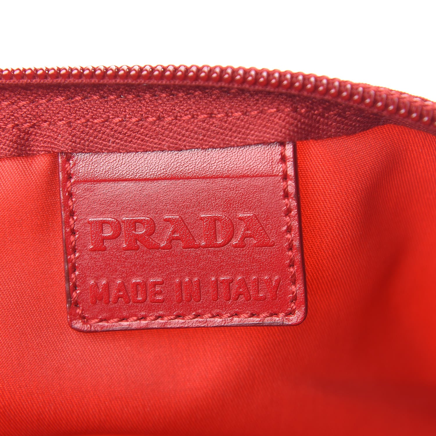 Prada Nylon Vela Cosmetic Pouch Rosso 6 of 9