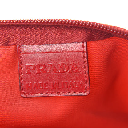 Prada Nylon Vela Cosmetic Pouch Rosso 6 of 9