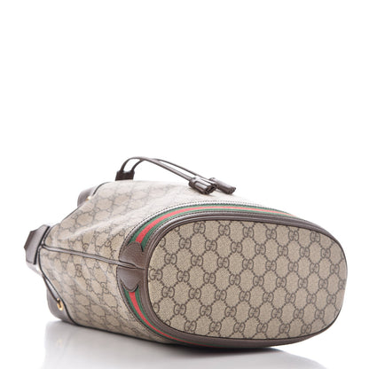 Gucci GG Supreme Monogram Web Ophidia Bucket Bag Brown 4 of 7