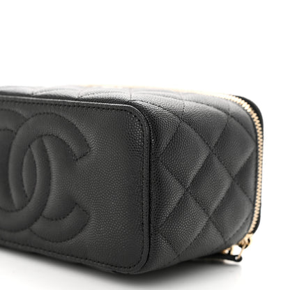 Chanel Caviar Quilted Small Vanity Case With Chain Black 10 of 11