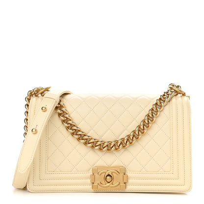 Chanel Lambskin Quilted Medium Boy Flap White 1 of 11