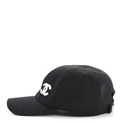Chanel Cotton Sequin CC Cap Hat Black 4 of 9
