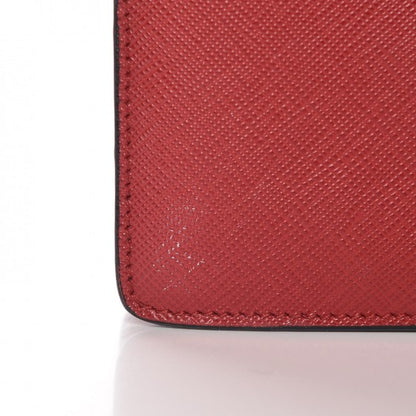 Prada Saffiano Lux Sound Clutch Fuoco 6 of 8