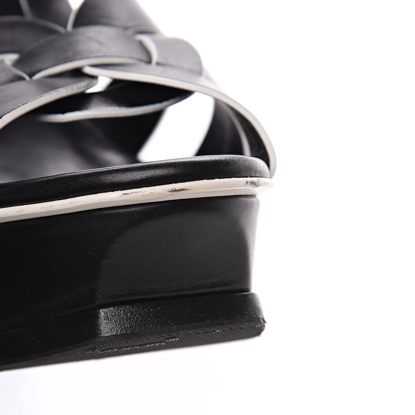 Calfskin Tribute 105 Platform Sandals 37.5 Black