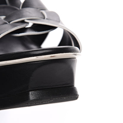 Saint Laurent Calfskin Tribute 105 Platform Sandals 37.5 Black 10 of 11