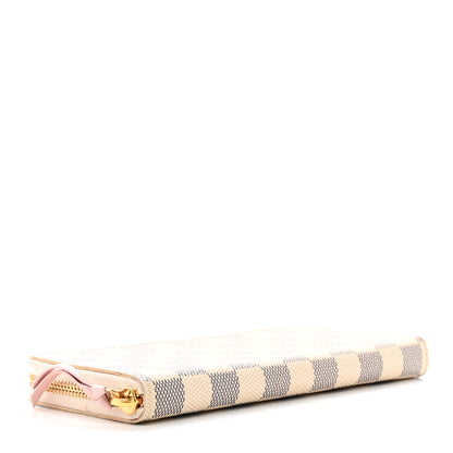Louis Vuitton Damier Azur Clemence Wallet Rose Ballerine 3 of 7