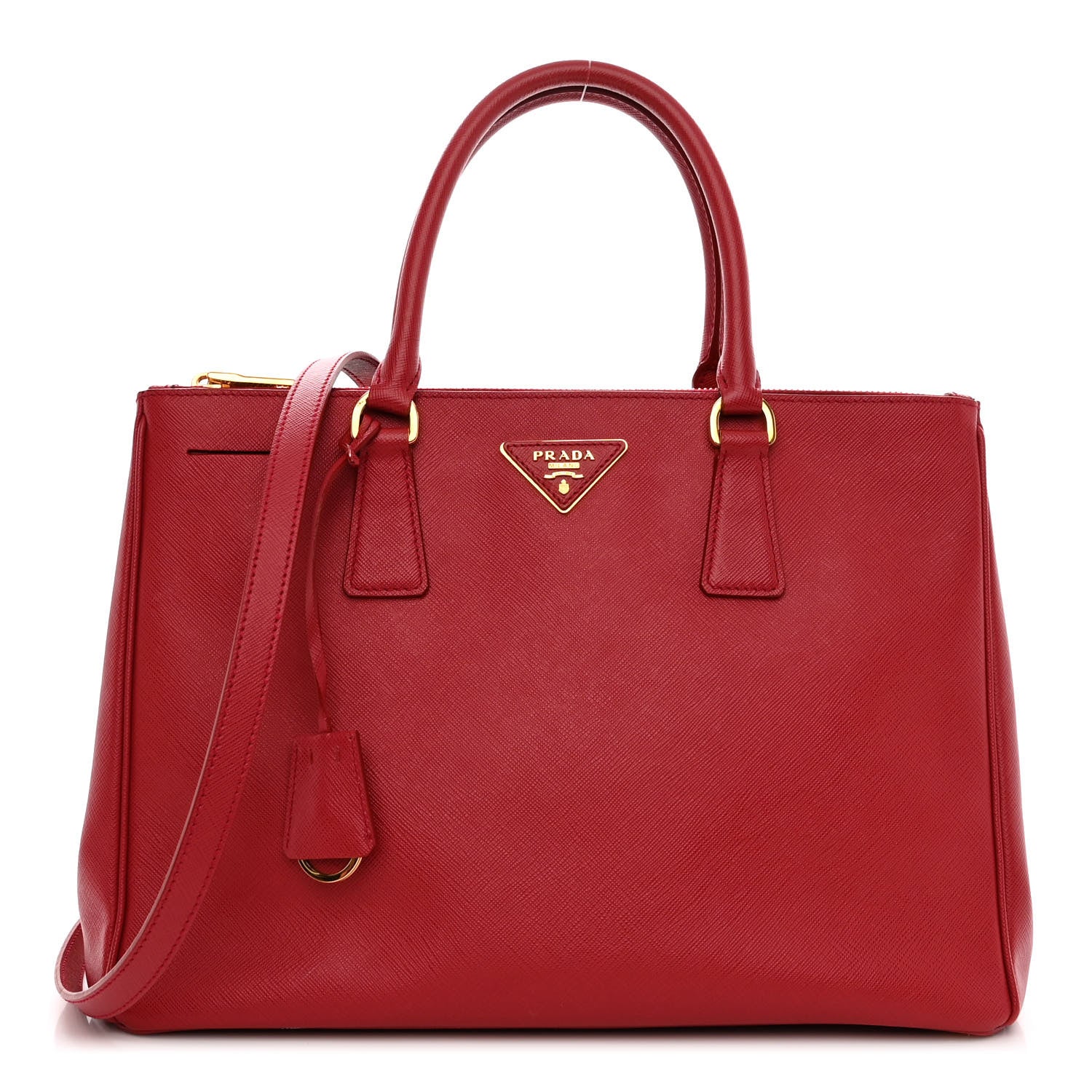 Prada Saffiano Lux Medium Tote Fuoco 1 of 9