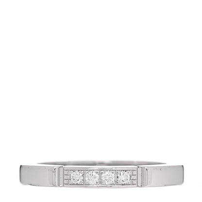 Cartier 18K White Gold Diamond Maillon Panthere Wedding Band Ring 47 4 2 of 10