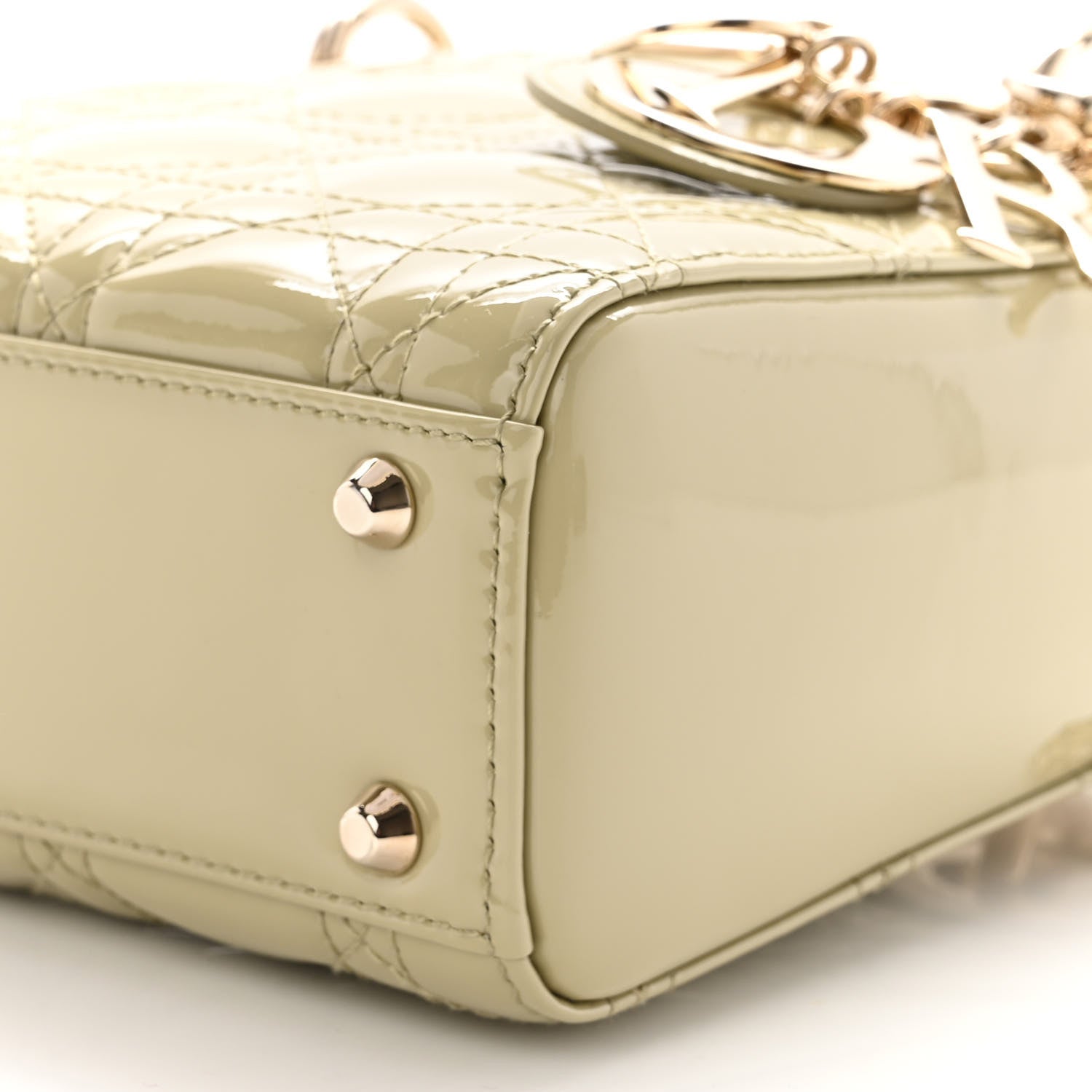Christian Dior Patent Cannage Mini Lady Dior Sage Green 8 of 10