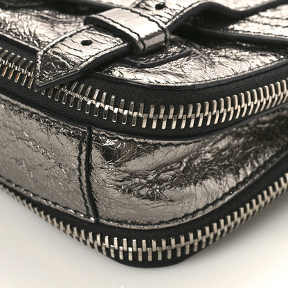Proenza Schouler Metallic Paper Lambskin PS1 Mini Pouch Messenger Dark Silver 8 of 8