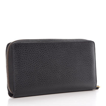 Gucci Calfskin Butterfly Zip Around Wallet Black 3 of 9