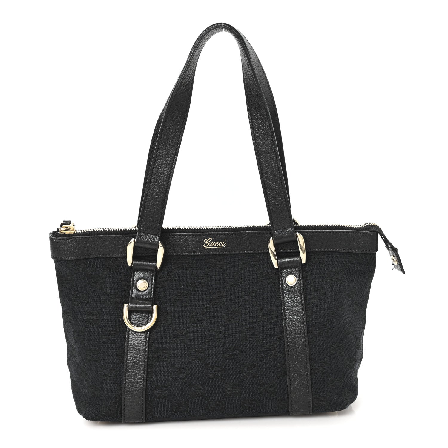 Gucci Monogram Small Abbey Tote Black 1 of 10