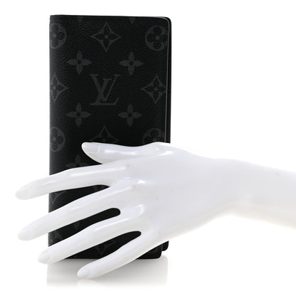 Louis Vuitton Monogram Eclipse Brazza Wallet 2 of 10