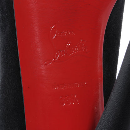 Christian Louboutin Suede Lynn 150 Backless Boots Heels 38.5 Black 5 of 6