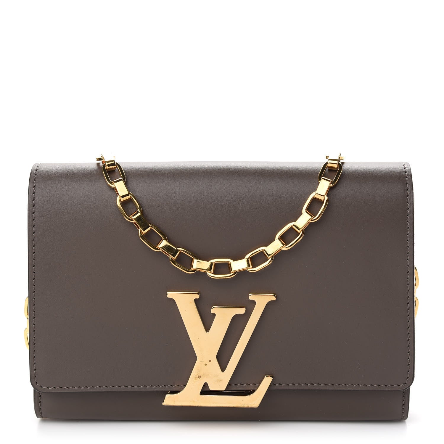 Louis Vuitton Calfskin Chain Louise GM Granit 1 of 9