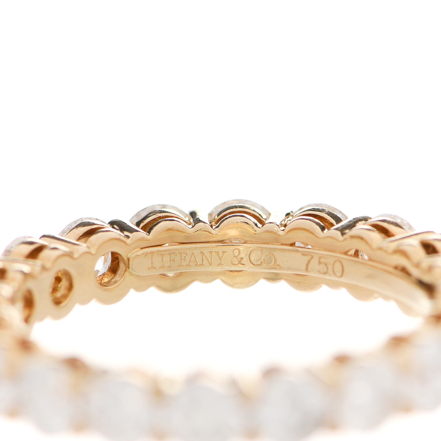 18K Yellow Gold Diamond 3.35ctw 3.5mm Embrace Eternity Band Ring 56 7.75