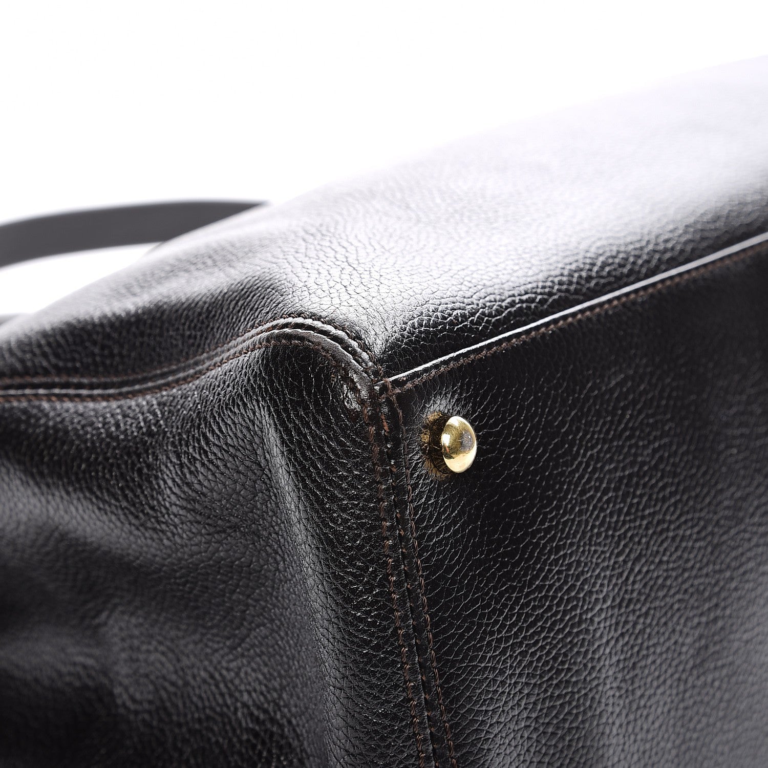 Chanel Calfskin Cerf Executive Shopper Tote Dark Brown 15 of 18