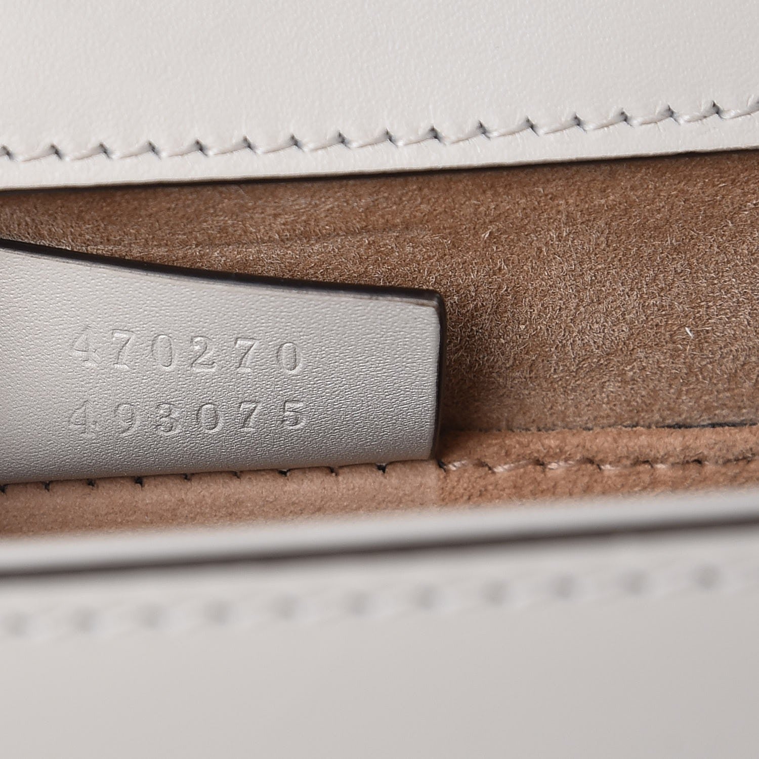 Gucci Calfskin Mini Sylvie Top Handle Bag White 9 of 10