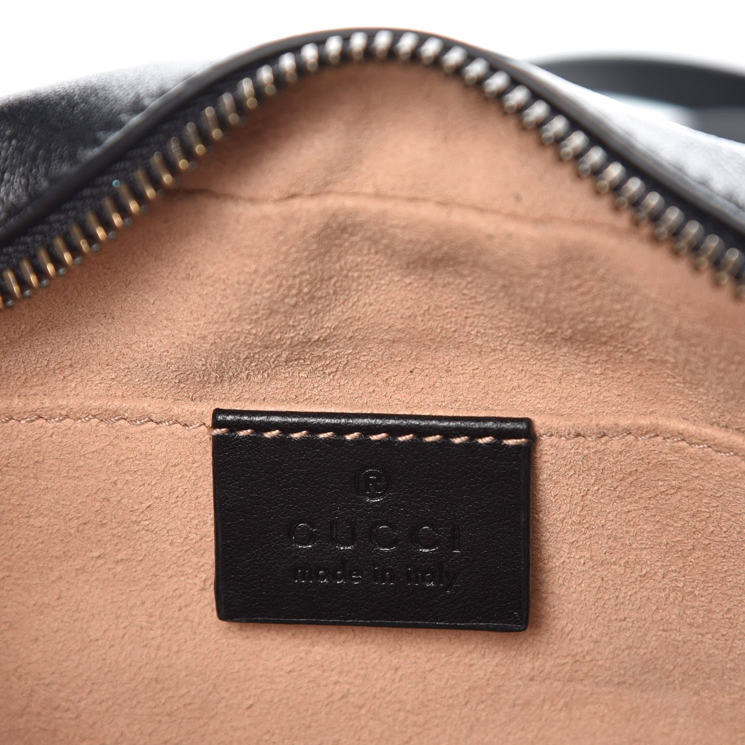 Gucci Calfskin Matelasse Mini GG Marmont Chain Shoulder Bag Black 6 of 9