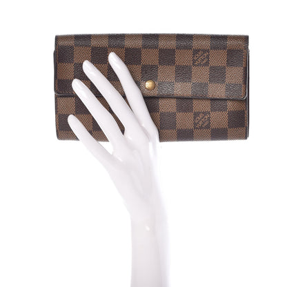 Louis Vuitton Damier Ebene Sarah Wallet 2 of 11