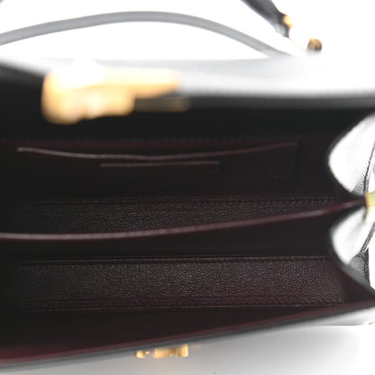 Saint Laurent Grain de Poudre Mini Classic Monogram Cassandra Top Handle Black Rouge Legion 5 of 11