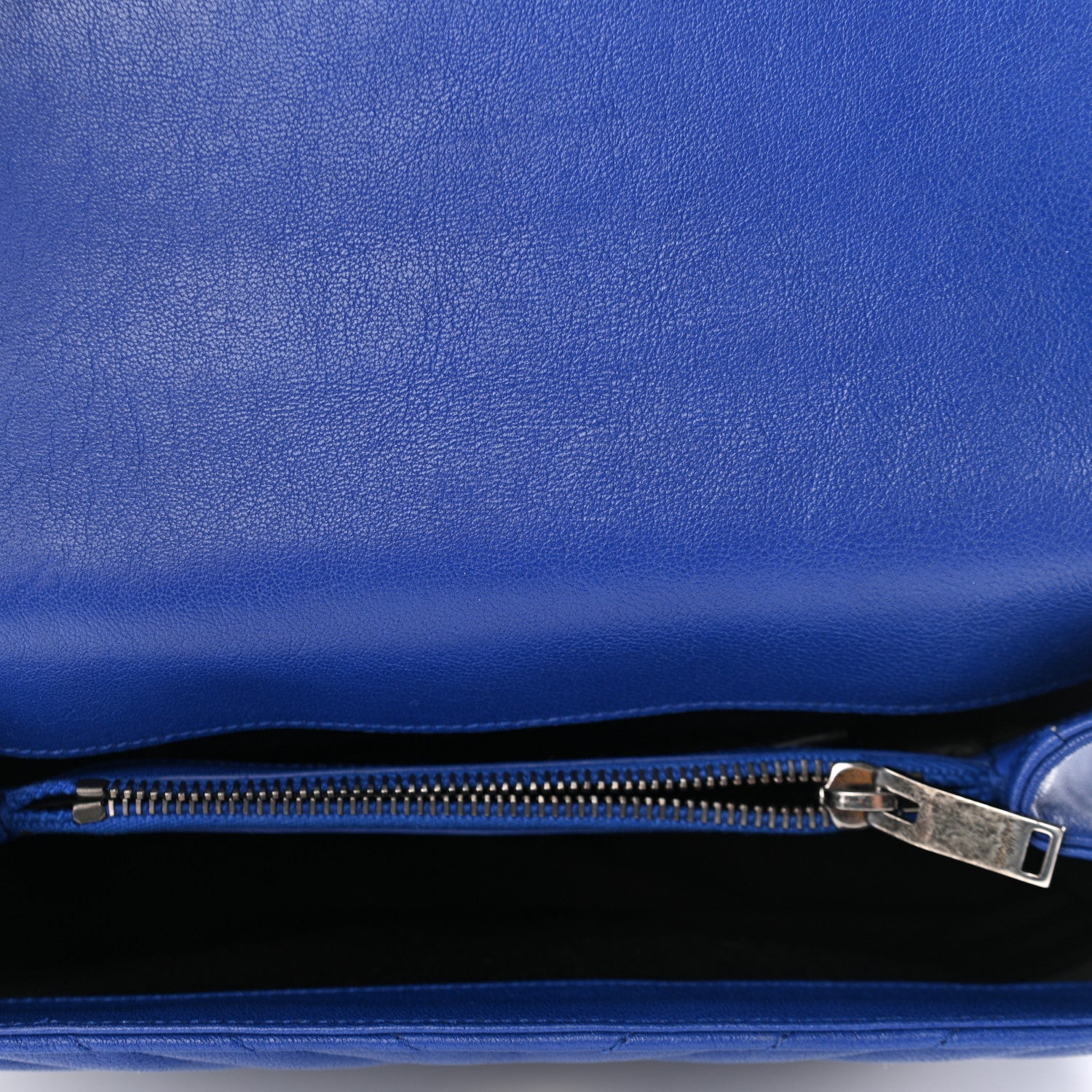 Saint Laurent Sheepskin Matelasse Chevron Monogram Medium College Bag Royal Blue 5 of 10