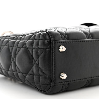 Christian Dior Lambskin Cannage Mini Lady Dior Black 9 of 11