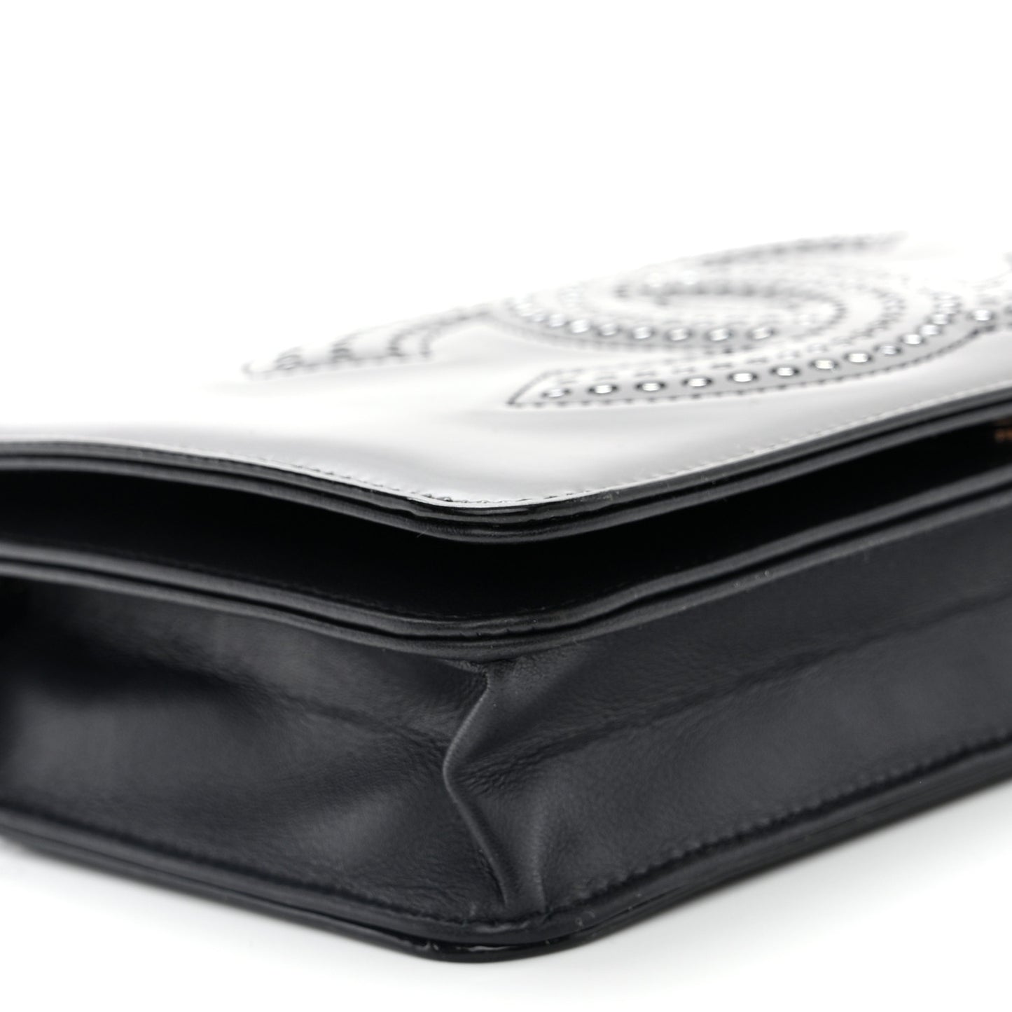 Patent Strass Wallet On Chain WOC Black