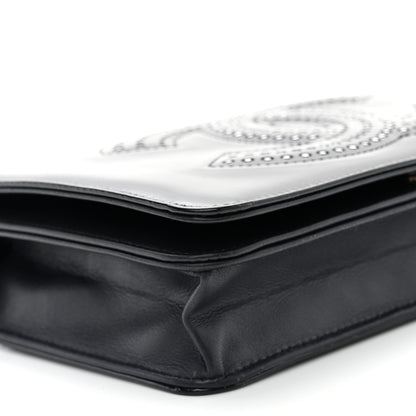 Chanel Patent Strass Wallet On Chain WOC Black 10 of 12