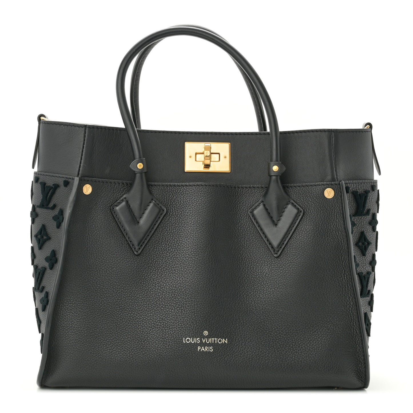 Calfskin Monogram Tufting On My Side Black